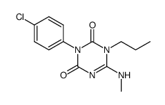 3-(4-chloro-phenyl)-6-methylamino-1-propyl-1H-[1,3,5]triazine-2,4-dione结构式