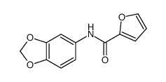 N-(1,3-benzodioxol-5-yl)furan-2-carboxamide结构式