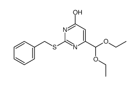 2-(benzylthio)-6-(diethoxymethyl)pyrimidin-4-ol structure