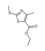 ETHYL 4-METHYL-2-(METHYLTHIO)THIAZOLE-5-CARBOXYLATE结构式