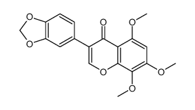 3-(1,3-benzodioxol-5-yl)-5,7,8-trimethoxychromen-4-one Structure