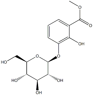 3-(β-D-葡萄糖基)-2-羟基苯甲酸甲酯结构式