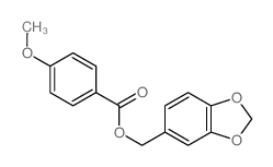 Benzoic acid,4-methoxy-, 1,3-benzodioxol-5-ylmethyl ester structure