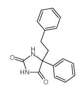 2,4-Imidazolidinedione,5-phenyl-5-(2-phenylethyl)- structure