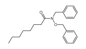 N-Octanoyl-O,N-bis-benzyl-hydroxylamin结构式