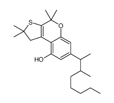 2,2,4,4-tetramethyl-7-(3-methyloctan-2-yl)-1H-thieno[2,3-c]chromen-9-ol结构式