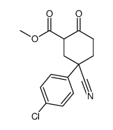 methyl 5-cyano-5-(4-chlorophenyl)-2-oxocyclohexanecarboxylate结构式