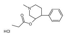 [(3R,4R)-1-methyl-4-phenylpiperidin-3-yl] propanoate,hydrochloride Structure