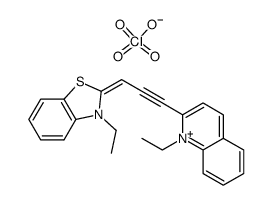 1-Ethyl-2-[(3-ethyl-2-benzothiazolinylidene)-1-propynyl]quinolinium perchlorate结构式