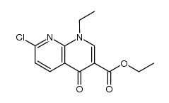 ethyl 7-chloro-1-ethyl-1,4-dihydro-4-oxo-1,8-naphthyridine-3-carboxylate结构式