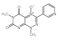 Pyrimido[5,4-e]-1,2,4-triazine-5,7(1H,6H)-dione,1,6-dimethyl-3-(3-pyridinyl)-, 4-oxide结构式