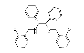 (1R,2R)-N,N’-bis(2-methoxybenzyl)-1,2-diphenylethane-1,2-diamine结构式