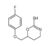 6-[(4-fluorophenoxy)methyl]-1,3-oxazinane-2-thione Structure