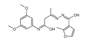 N-[[4-(3,5-dimethoxyanilino)-4-oxobutan-2-ylidene]amino]-2-methylfuran-3-carboxamide结构式