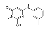 3-methyl-6-(3-methylanilino)-1H-pyrimidine-2,4-dione结构式