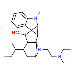 (17R,20α)-4-[2-(Diethylamino)ethyl]-4,21-secoajmalan-17-ol结构式