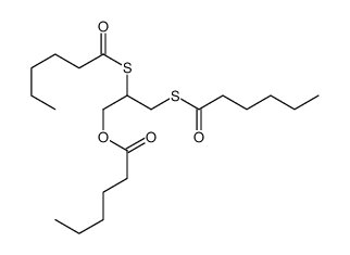 2,3-bis(hexanoylsulfanyl)propyl hexanoate Structure