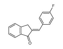 (E)-2-(4-fluorobenzylidene)-2,3-dihydro-1H-inden-1-one Structure