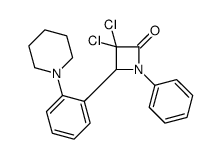 3,3-dichloro-1-phenyl-4-(2-piperidin-1-ylphenyl)azetidin-2-one Structure