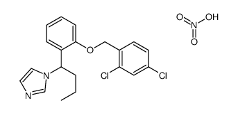 1-[1-[2-[(2,4-dichlorophenyl)methoxy]phenyl]butyl]imidazole,nitric acid Structure