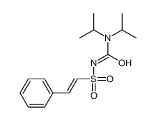 3-(2-phenylethenylsulfonyl)-1,1-di(propan-2-yl)urea结构式