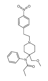 N-[4-methoxymethyl-1-(4-nitro-phenethyl)-piperidin-4-yl]-N-phenyl-propionamide结构式