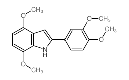 2-(3,4-dimethoxyphenyl)-4,7-dimethoxy-1H-indole结构式