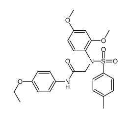 2-(2,4-dimethoxy-N-(4-methylphenyl)sulfonylanilino)-N-(4-ethoxyphenyl)acetamide结构式