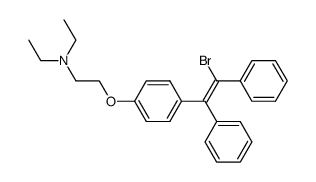 {2-[4-((Z)-2-Bromo-1,2-diphenyl-vinyl)-phenoxy]-ethyl}-diethyl-amine结构式