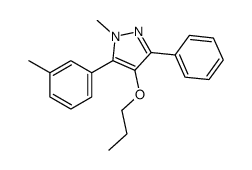 1-methyl-5-(3-methylphenyl)-3-phenyl-4-propoxypyrazole结构式