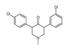 3-(3-chlorophenyl)-5-(4-chlorophenyl)-1-methylpiperidin-4-one Structure