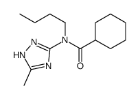 N-butyl-N-(5-methyl-1H-1,2,4-triazol-3-yl)cyclohexanecarboxamide结构式