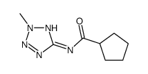 N-(2-methyltetrazol-5-yl)cyclopentanecarboxamide结构式