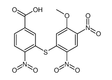 3-(5-methoxy-2,4-dinitrophenyl)sulfanyl-4-nitrobenzoic acid结构式