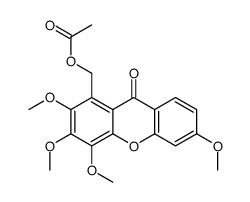 (2,3,4,6-tetramethoxy-9-oxoxanthen-1-yl)methyl acetate Structure