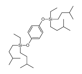 ethyl-[4-[ethyl-bis(3-methylbutyl)silyl]oxyphenoxy]-bis(3-methylbutyl)silane Structure