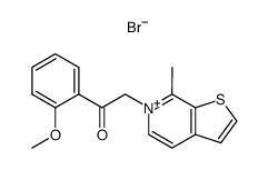6-[2-(2-Methoxy-phenyl)-2-oxo-ethyl]-7-methyl-thieno[2,3-c]pyridin-6-ium; bromide结构式