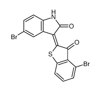 5-bromo-3-(4-bromo-3-oxo-3H-benzo[b]thiophen-2-ylidene)-1,3-dihydro-indol-2-one Structure