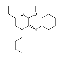 3-butyl-N-cyclohexyl-1,1-dimethoxyheptan-2-imine结构式