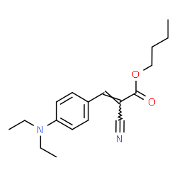3-[4-(Diethylamino)phenyl]-2-cyanopropenoic acid butyl ester Structure