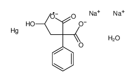 2-[2-Hydroxy-3-[hydroxymercurio(II)]propyl]-2-(phenyl)malonic acid disodium salt Structure