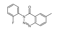 3-(2-fluorophenyl)-6-methyl-1,2,3-benzotriazin-4-one结构式