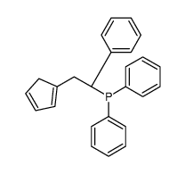 [(1R)-2-cyclopenta-1,3-dien-1-yl-1-phenylethyl]-diphenylphosphane结构式