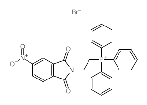 2-(5-nitro-1,3-dioxo-isoindol-2-yl)ethyl-triphenyl-phosphanium结构式