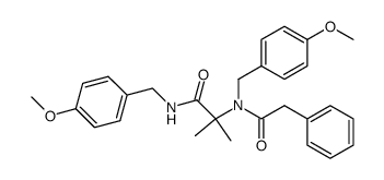 N-phenylacetyl-N-(4-methoxybenzyl)-α,α-dimethylglycine 4-methoxybenzyl amide Structure