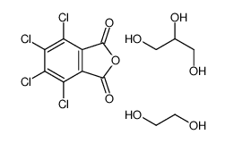 Tetrachlorophthalic anhydride, glycerin, ethylene glycol polymer结构式