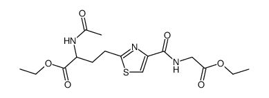 2-acetylamino-4-[4-(ethoxycarbonylmethyl-carbamoyl)-thiazol-2-yl]-butyric acid ethyl ester结构式