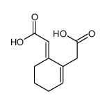 2-[6-(carboxymethylidene)cyclohexen-1-yl]acetic acid Structure