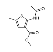 2-acetylamino-5-methyl-thiophene-3-carboxylic acid methyl ester结构式
