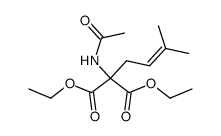(acetylamino)(3-methyl-2-butenyl)-propanedioic acid, diethyl ester结构式